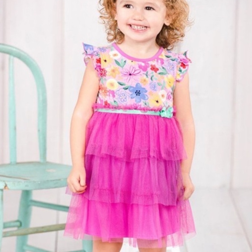Matilda Jane Fuchsia Wide Awake spring Dress 3-6 months